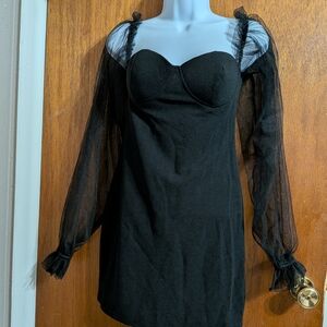 Chic Black Long Sleeve Dress